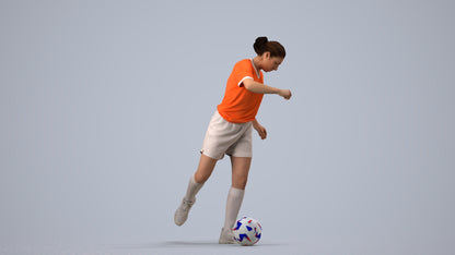 realistic 3D people woman sport, render-ready for V-Ray and Corona, FBX OBJ, side view render