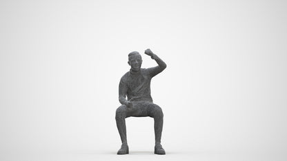 scanned 3D boy casual kids, photogrammetry people for Enscape and V-Ray, three-quarter front view render