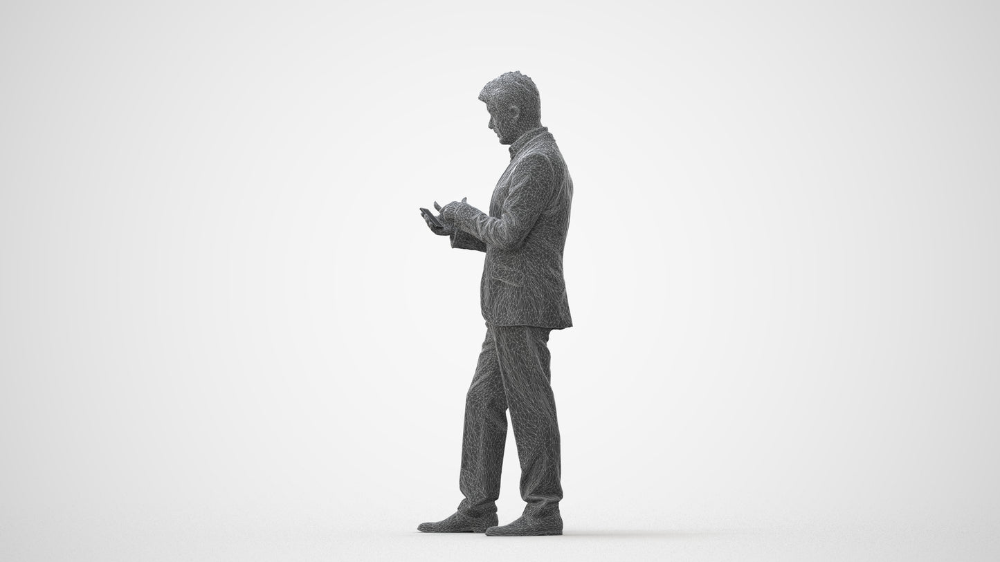 realistic 3D people man business, render-ready for V-Ray and Corona, FBX OBJ, square thumbnail