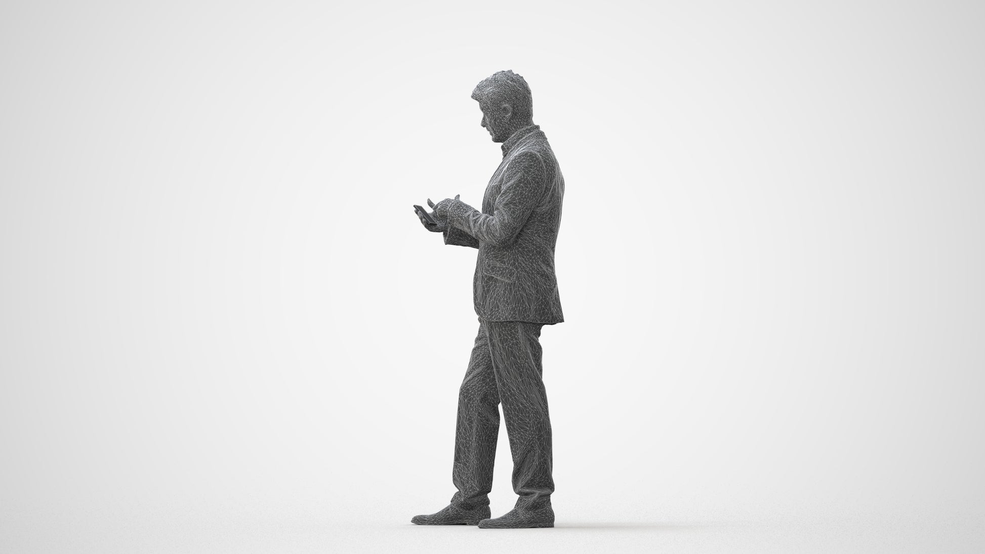 realistic 3D people man business, render-ready for V-Ray and Corona, FBX OBJ, square thumbnail