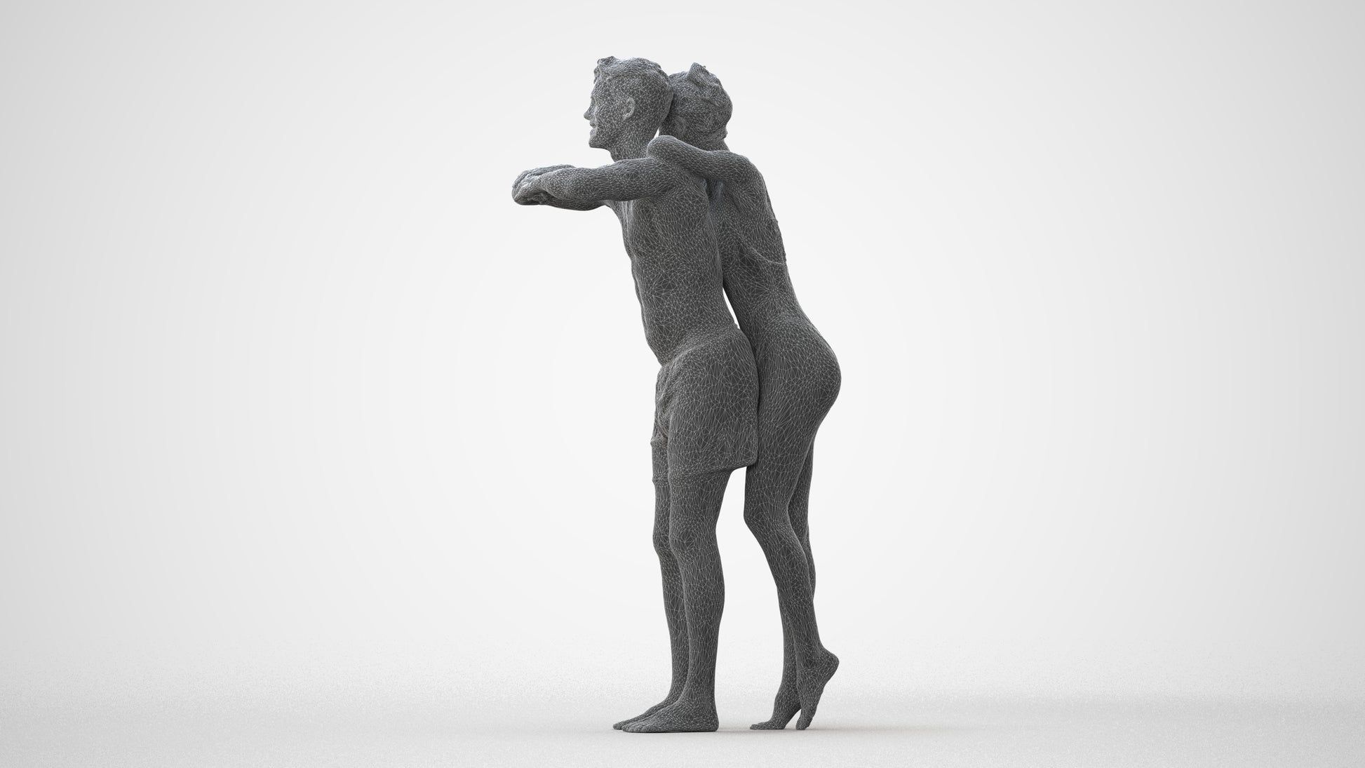 3D scanned man pool, photorealistic archviz people for Enscape and SketchUp, square thumbnail