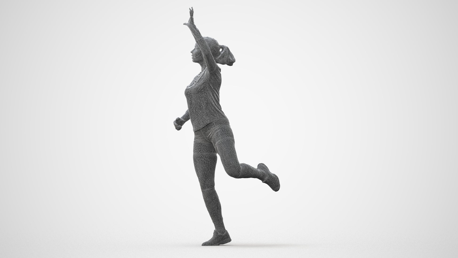 realistic 3D woman sport, scanned archviz people for Blender and 3ds Max, square thumbnail