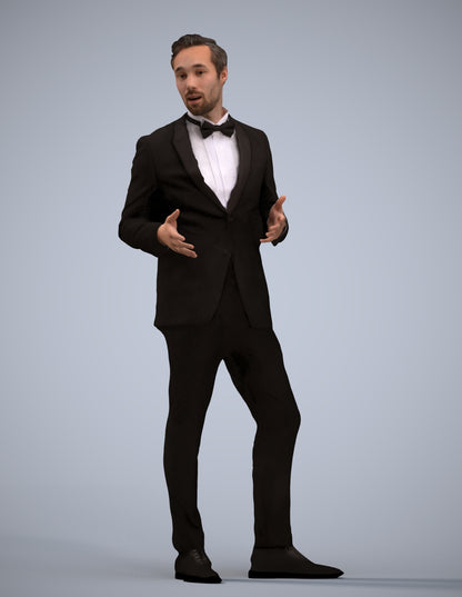 3D people model man formal formalaffairs, scanned human for 3ds Max rendering