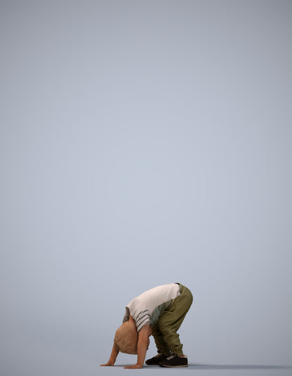 3D scanned boy kids casual, photorealistic archviz people for Enscape and SketchUp