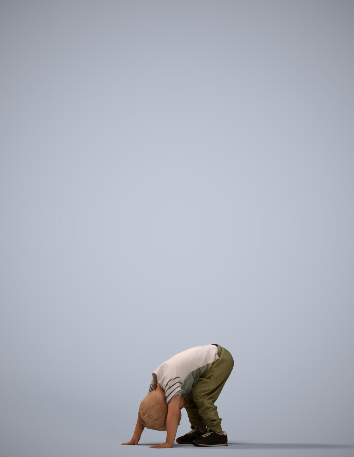 3D scanned boy kids casual, photorealistic archviz people for Enscape and SketchUp