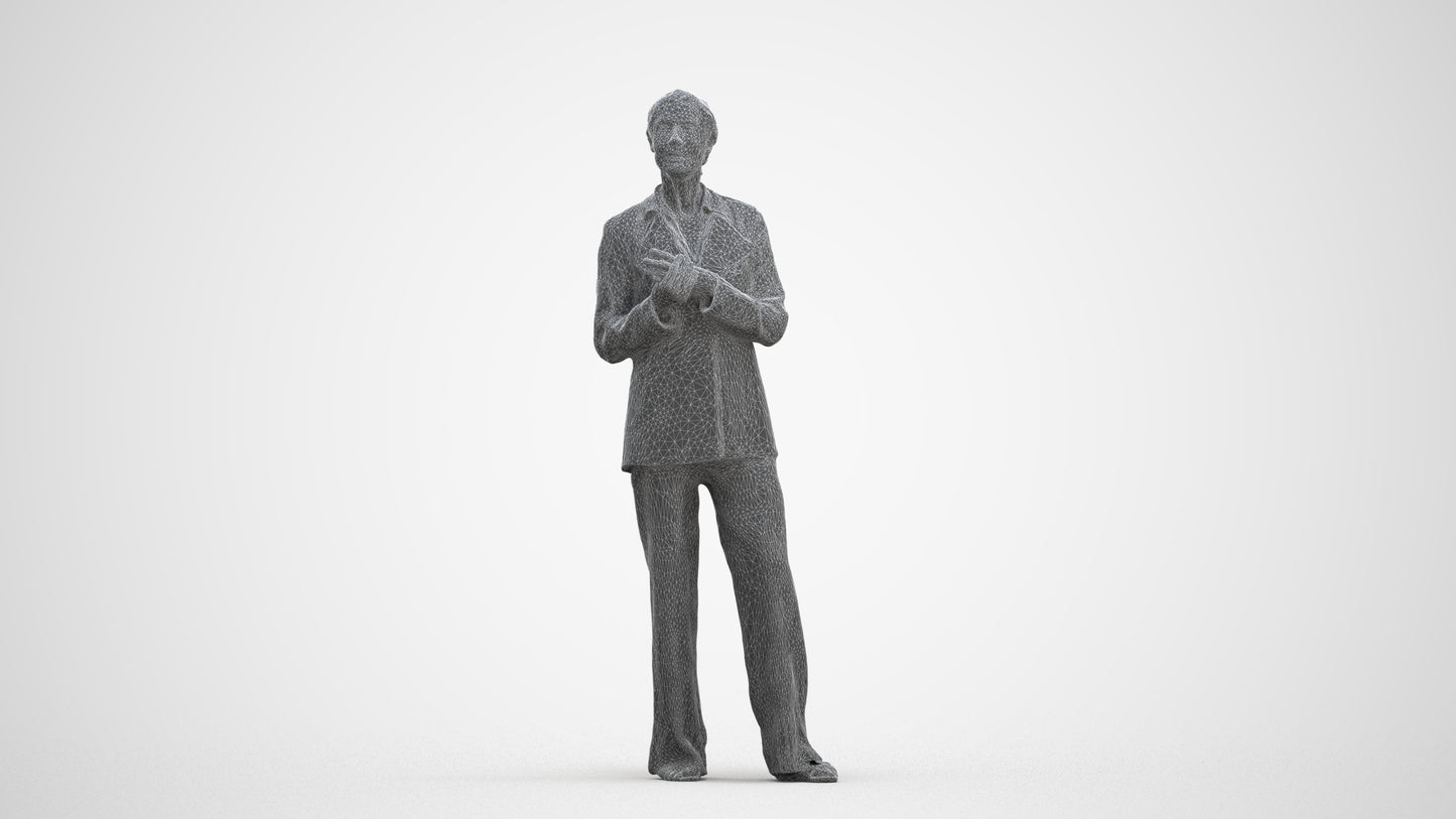 realistic 3D people senior woman business, render-ready for V-Ray and Corona, FBX OBJ, three-quarter front view render