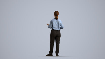 realistic 3D people girl kids, render-ready for V-Ray and Corona, FBX OBJ, front view render