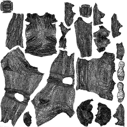 scanned 3D woman sport, photogrammetry people for Enscape and V-Ray, wireframe top-down view