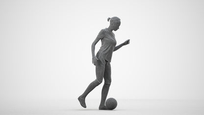 realistic 3D woman sport, scanned archviz people for Blender and 3ds Max, wireframe side view