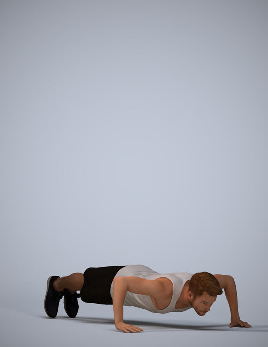 3D people model man sport, scanned human for 3ds Max rendering