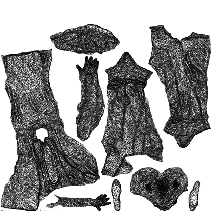 3D people model senior man business, scanned human for 3ds Max rendering, wireframe top-down view