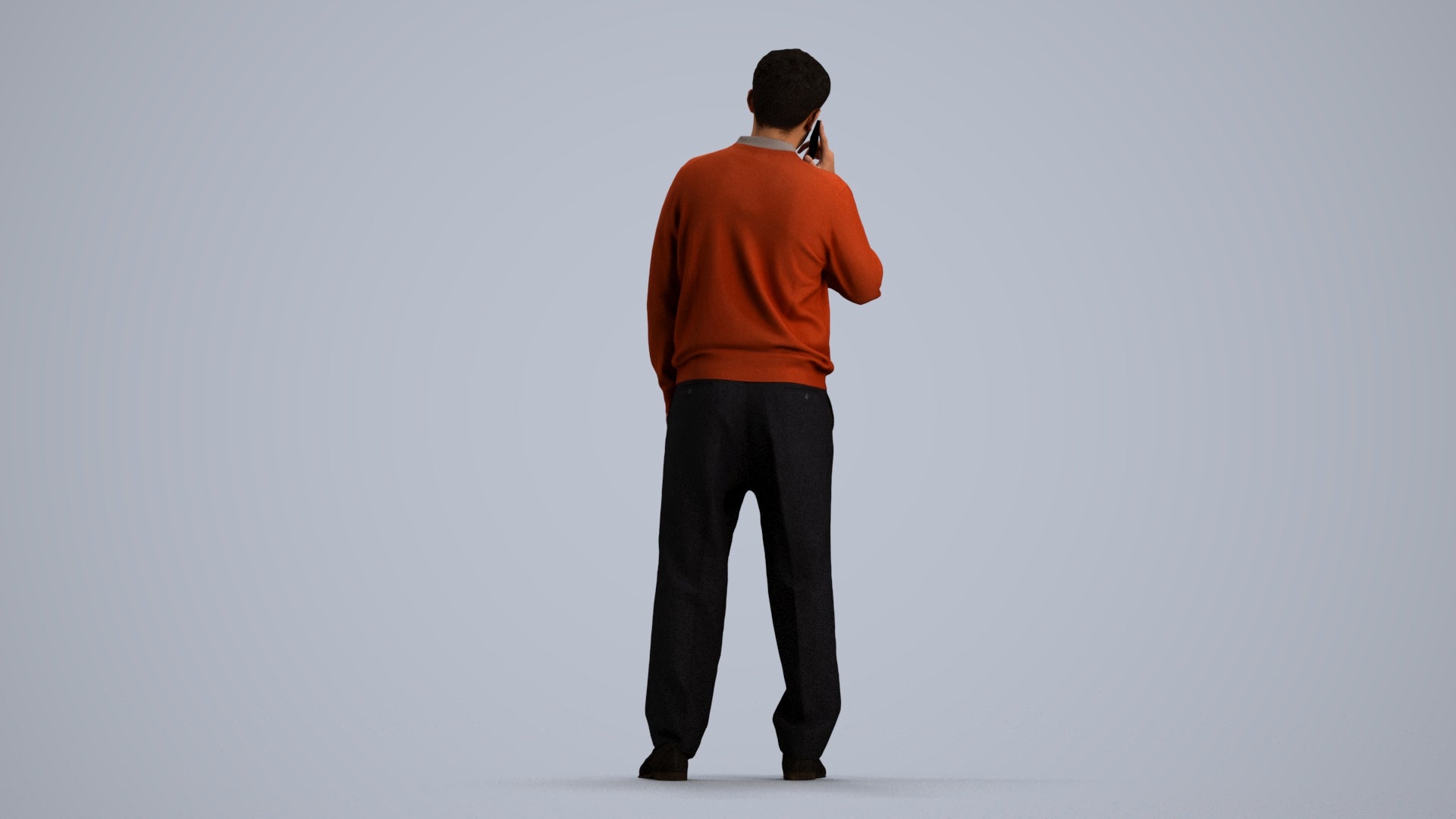 realistic 3D people man casual standing, render-ready for V-Ray and Corona, FBX OBJ, front view render