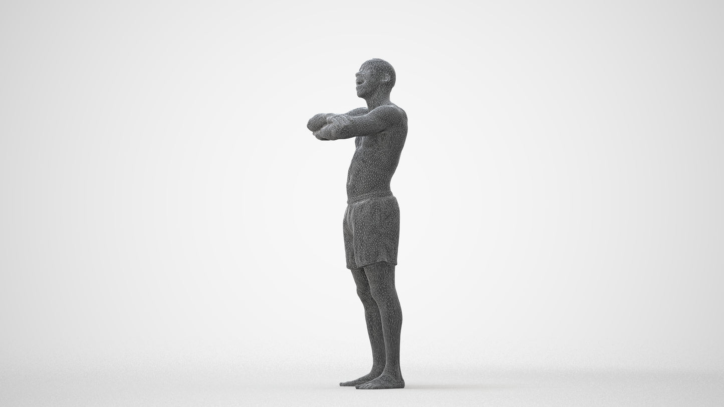 realistic 3D people man pool, render-ready for V-Ray and Corona, FBX OBJ, square thumbnail