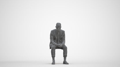 realistic 3D people man business, render-ready for V-Ray and Corona, FBX OBJ, three-quarter front view render