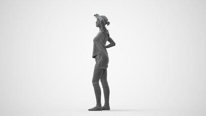 3D scanned woman sport, photorealistic archviz people for Enscape and SketchUp, square thumbnail
