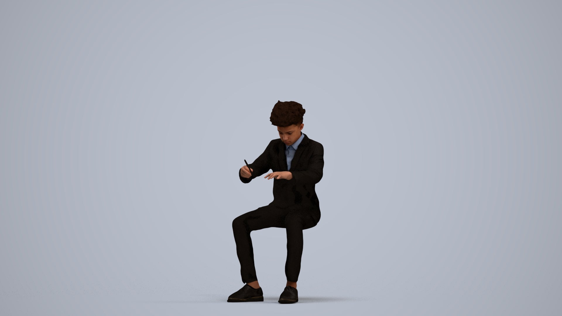 3D human model boy kids, photogrammetry scanned person for archviz, standing pose render