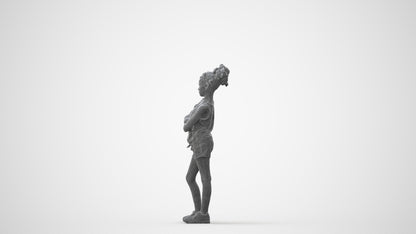 scanned 3D girl sport kids, photogrammetry people for Enscape and V-Ray, square thumbnail