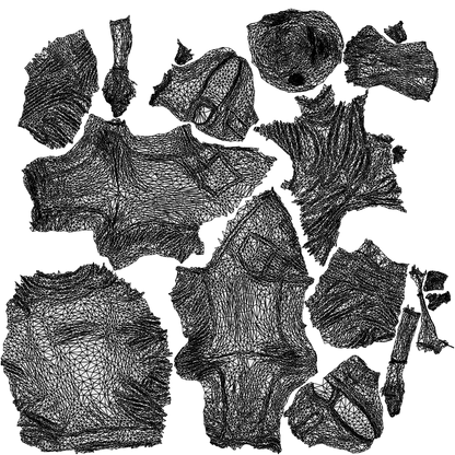 3D scanned man sitting casual, photorealistic archviz people for Enscape and SketchUp, wireframe top-down view