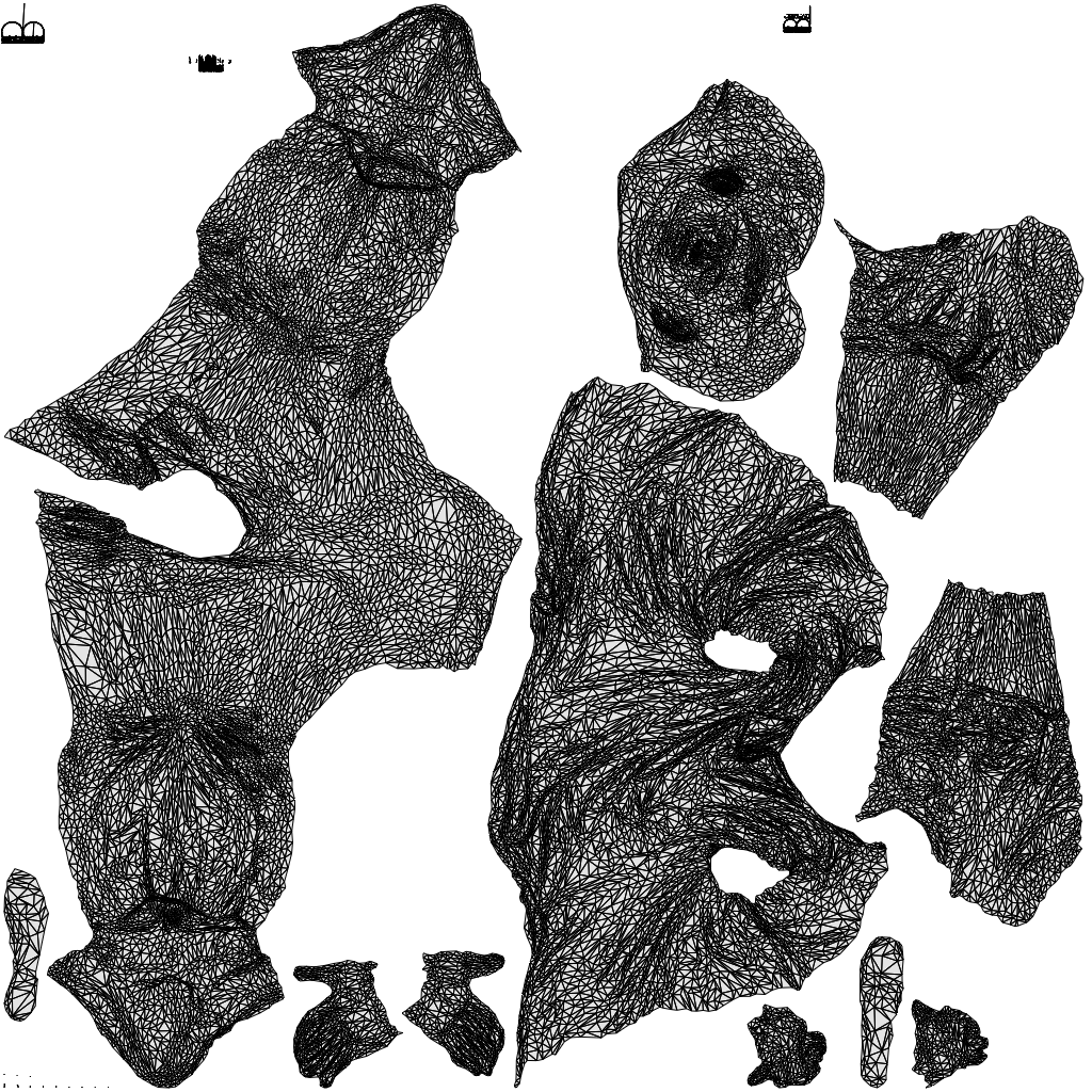 3D scanned man cycling casual, photorealistic archviz people for Enscape and SketchUp, wireframe top-down view