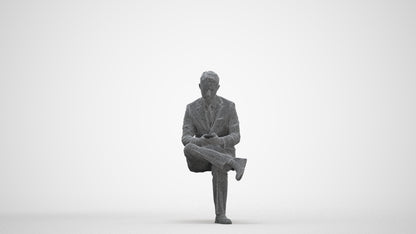 realistic 3D people man business, render-ready for V-Ray and Corona, FBX OBJ, three-quarter front view render