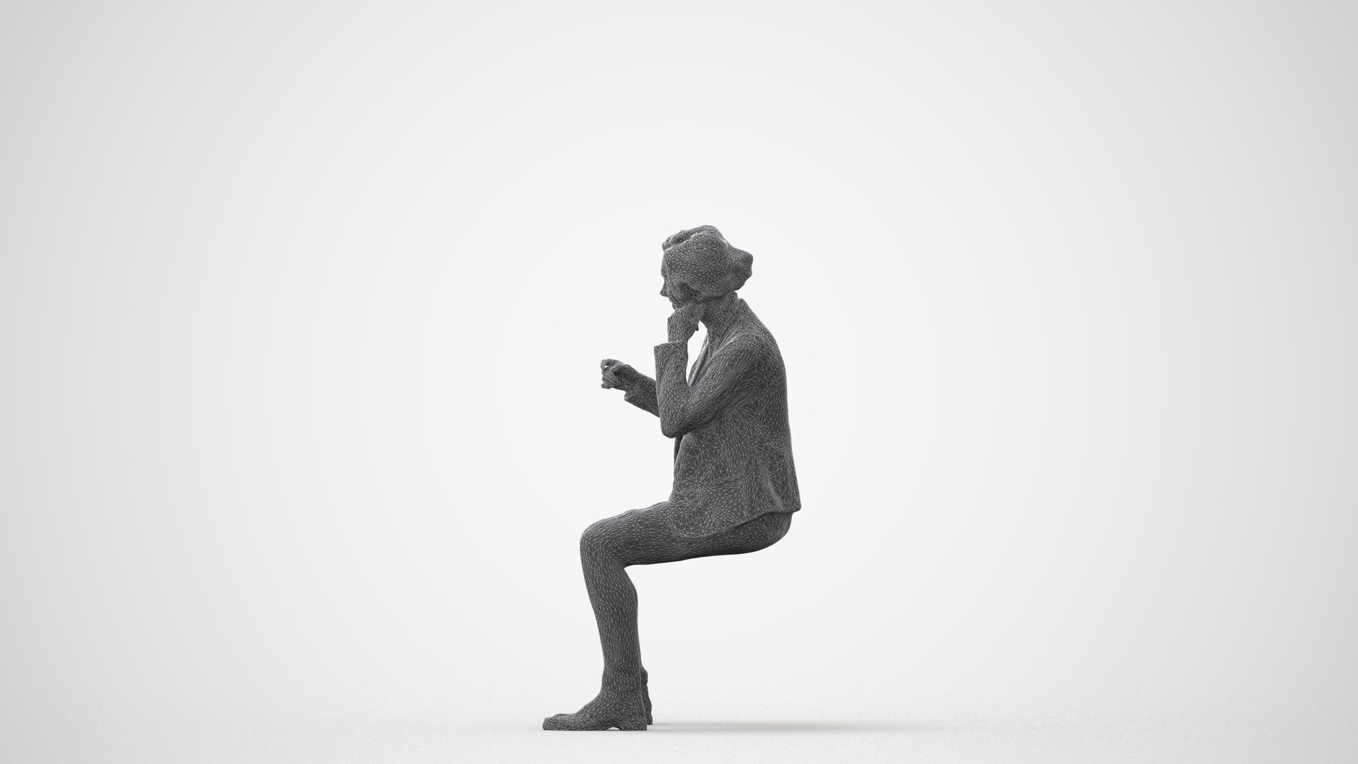 3D scanned woman business, photorealistic archviz people for Enscape and SketchUp, square thumbnail