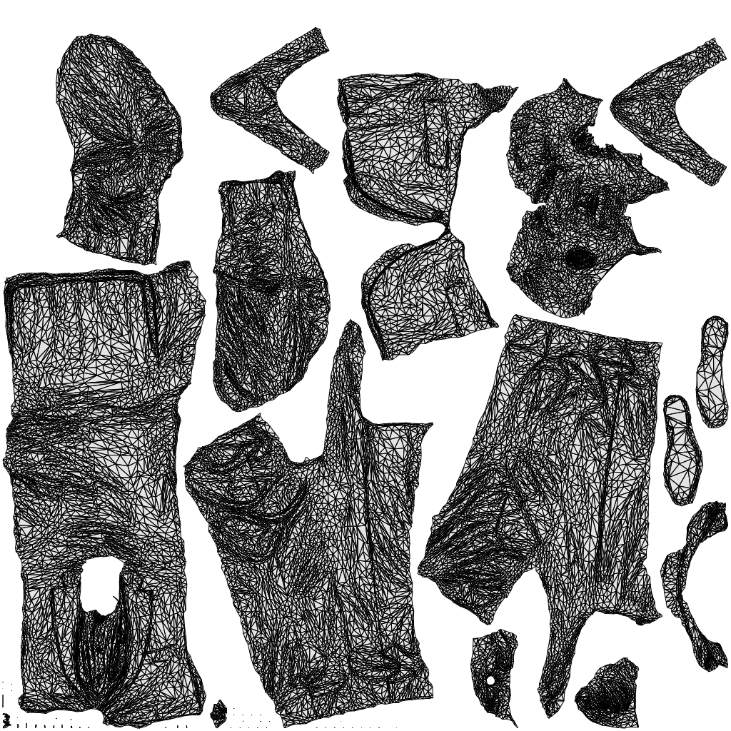 scanned 3D senior man business, photogrammetry people for Enscape and V-Ray, wireframe top-down view