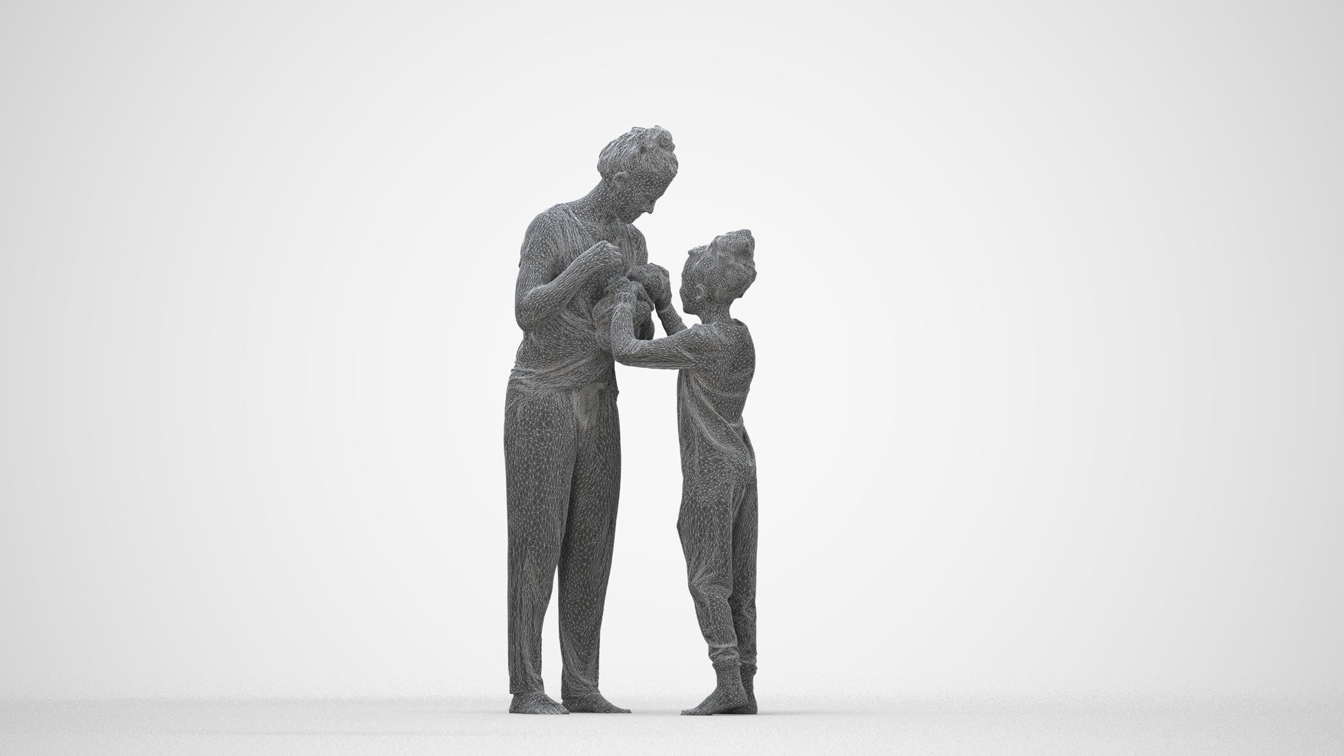 photogrammetry 3D girl mix, realistic human model archviz FBX, wireframe back view