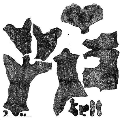 3D scanned man cycling casual, photorealistic archviz people for Enscape and SketchUp, wireframe top-down view
