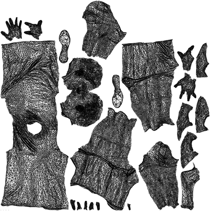 photogrammetry 3D man sport, realistic human model archviz FBX, wireframe top-down view