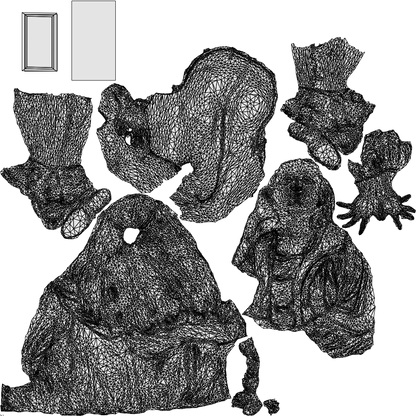 realistic 3D people woman casual sitting, render-ready for V-Ray and Corona, FBX OBJ, wireframe top-down view