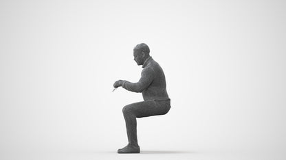 3D people model man casual business, scanned human for 3ds Max rendering, square thumbnail