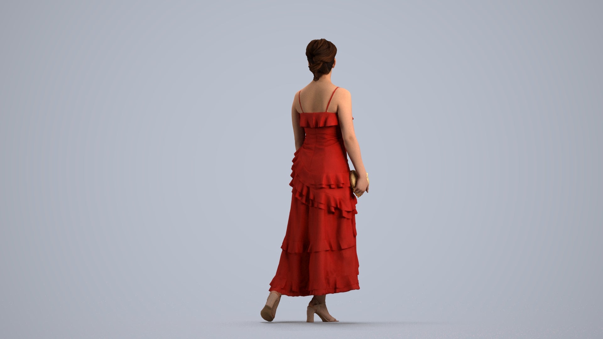photogrammetry 3D woman formal formalaffairs, realistic human model archviz FBX, front view render