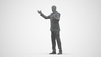 realistic 3D people man business, render-ready for V-Ray and Corona, FBX OBJ, three-quarter front view render