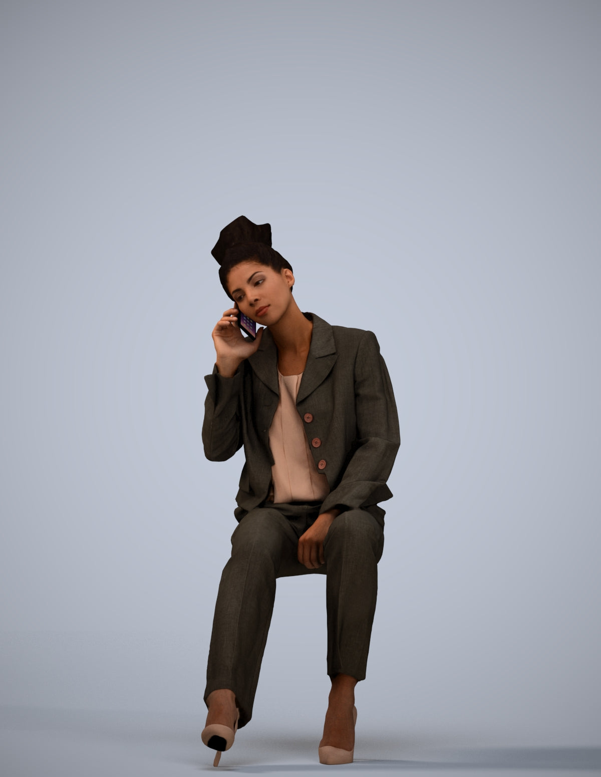 realistic 3D people woman business, render-ready for V-Ray and Corona, FBX OBJ
