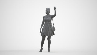 realistic 3D human woman formal formalaffairs, archviz people FBX OBJ for Blender, three-quarter front view render