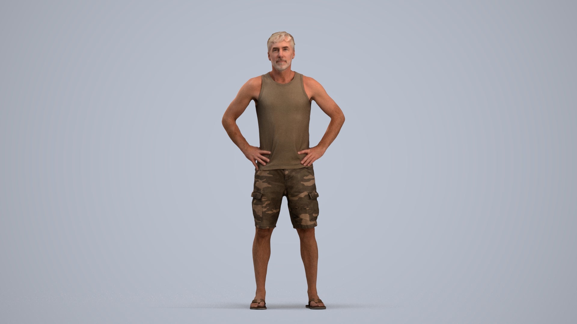 realistic 3D human man casual standing, archviz people FBX OBJ for Blender, standing pose render