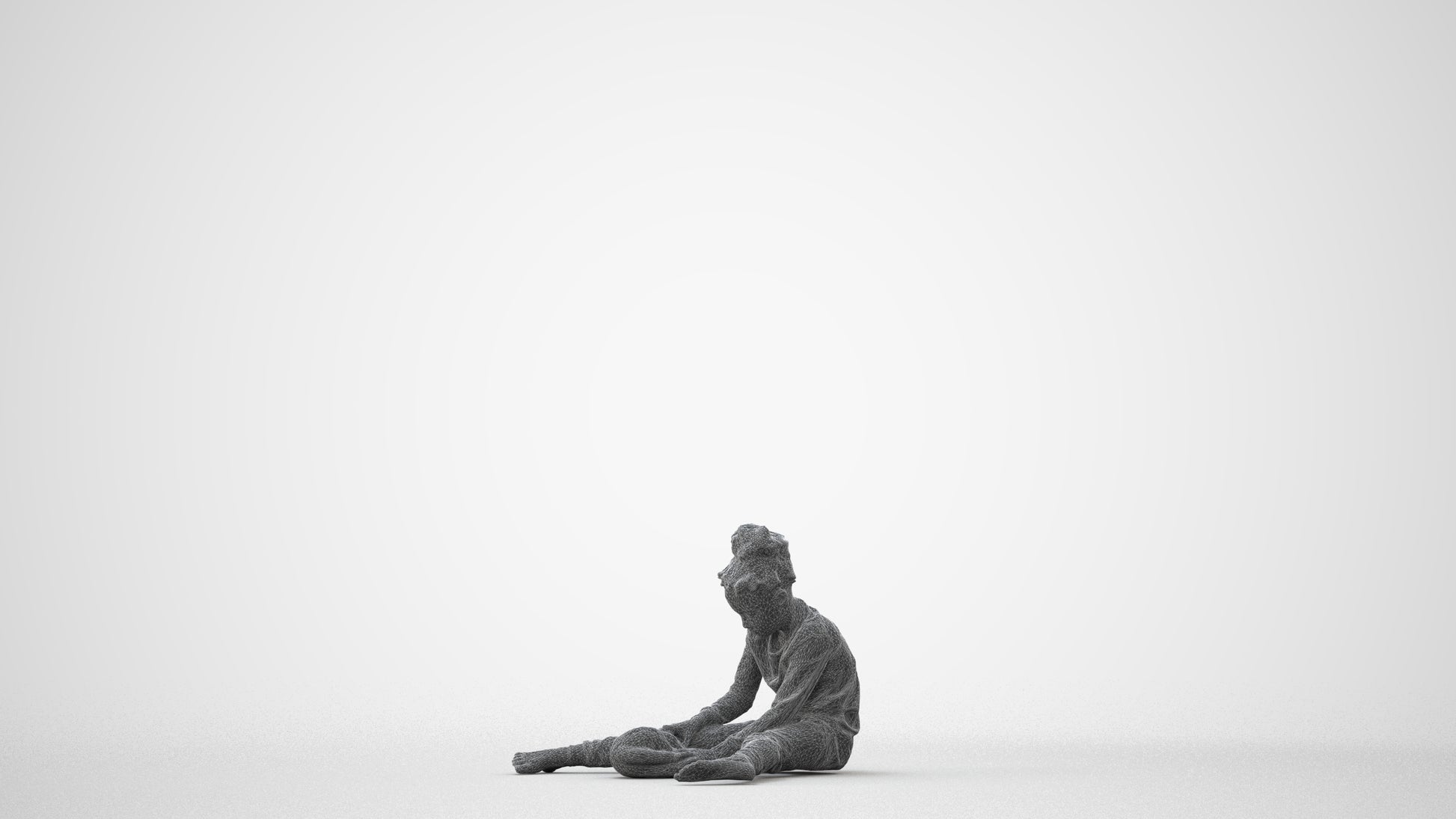 3D human model girl kids, photogrammetry scanned person for archviz, square thumbnail
