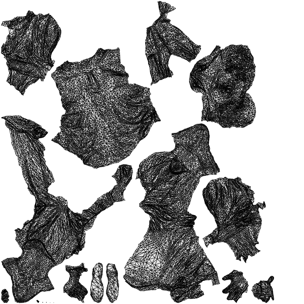 3D scanned man sitting casual, photorealistic archviz people for Enscape and SketchUp, wireframe top-down view