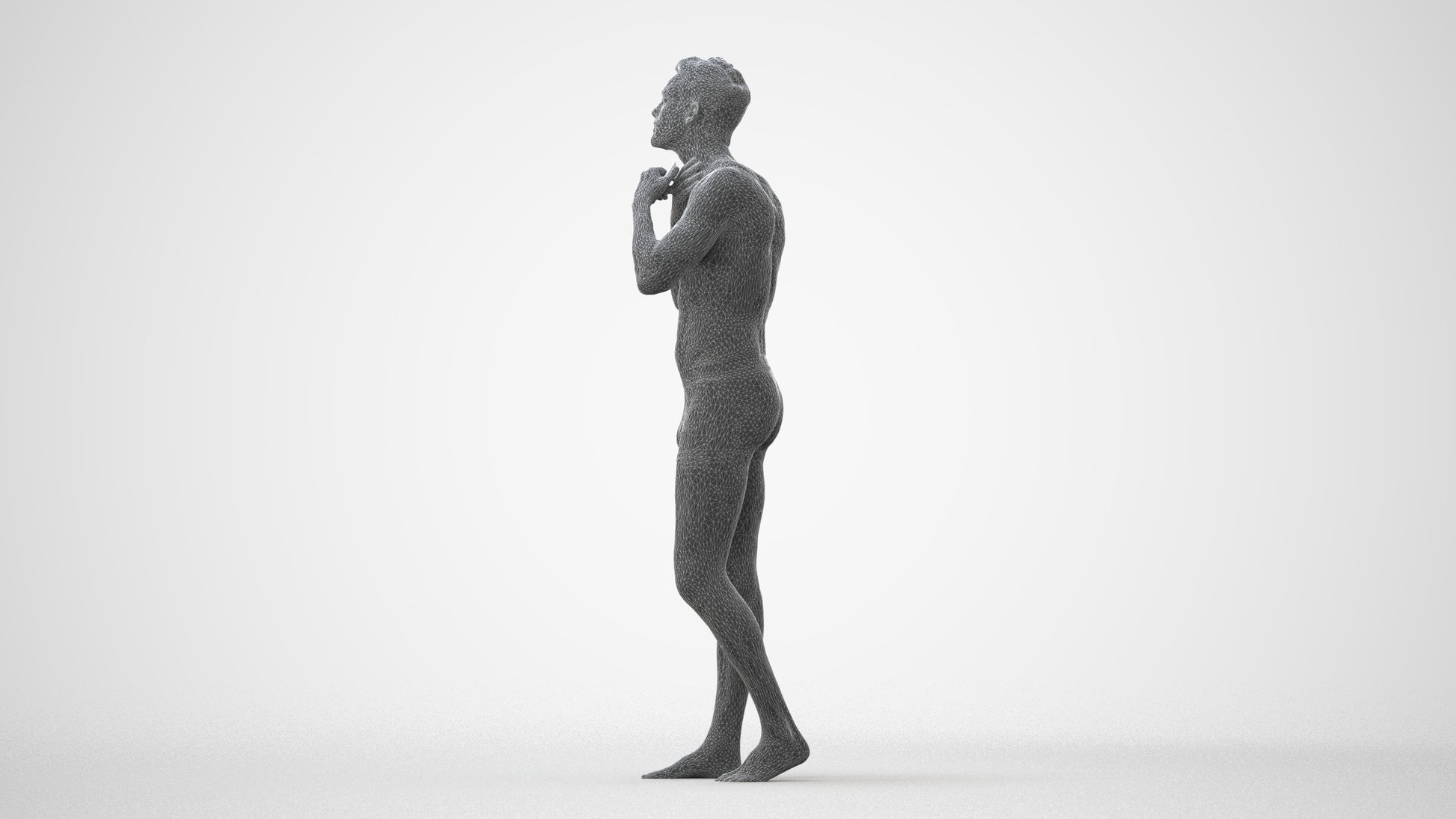 photogrammetry 3D man mix, realistic human model archviz FBX, square thumbnail