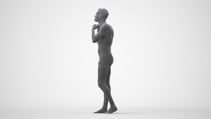 photogrammetry 3D man mix, realistic human model archviz FBX, square thumbnail