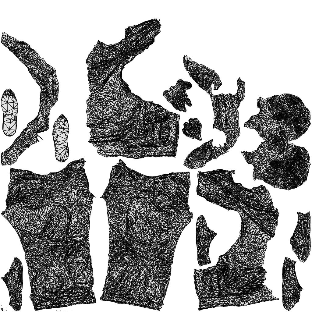 realistic 3D man casual standing, scanned archviz people for Blender and 3ds Max, wireframe top-down view