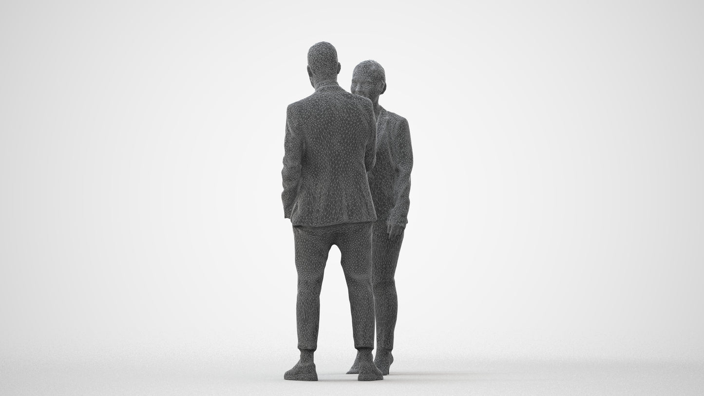 realistic 3D woman business, scanned archviz people for Blender and 3ds Max, square thumbnail