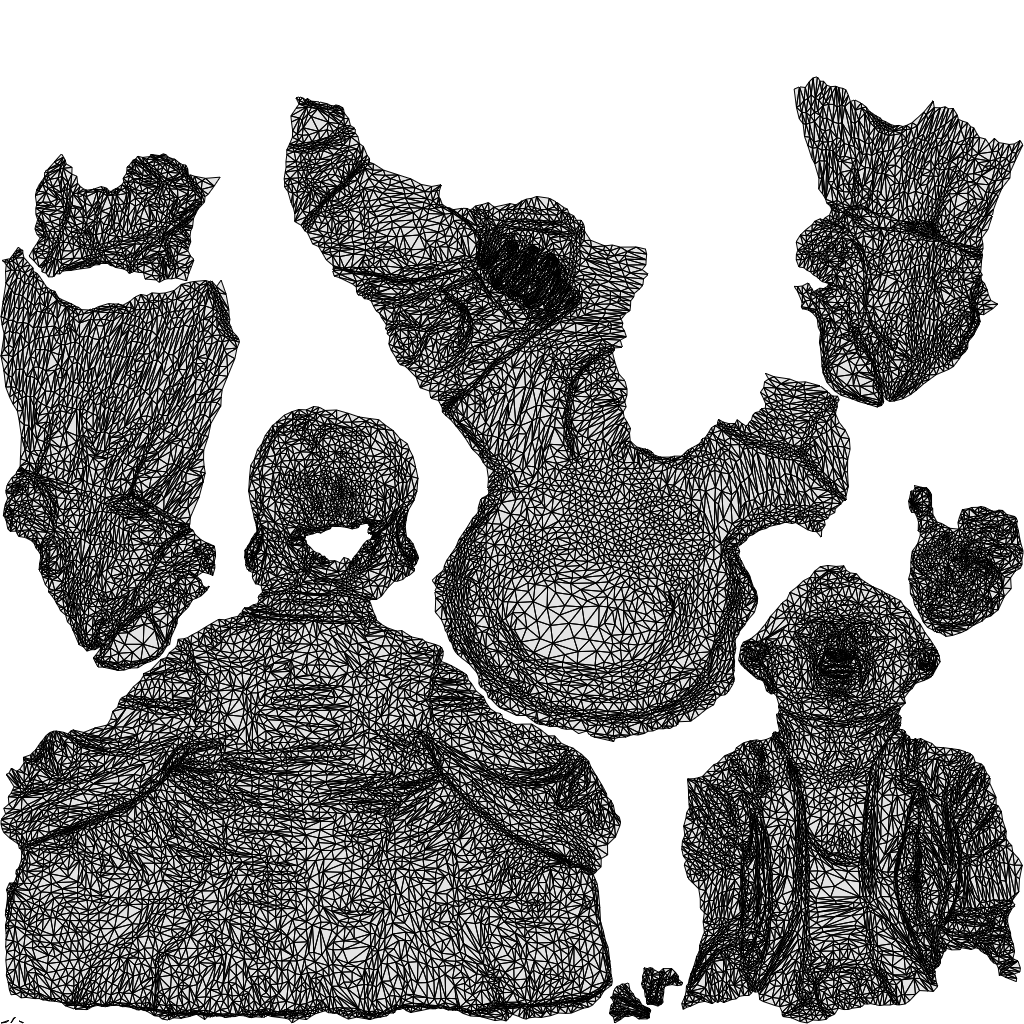 realistic 3D people woman business, render-ready for V-Ray and Corona, FBX OBJ, wireframe top-down view