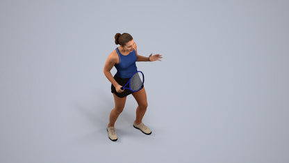 photogrammetry 3D girl sport, realistic human model archviz FBX, back view render