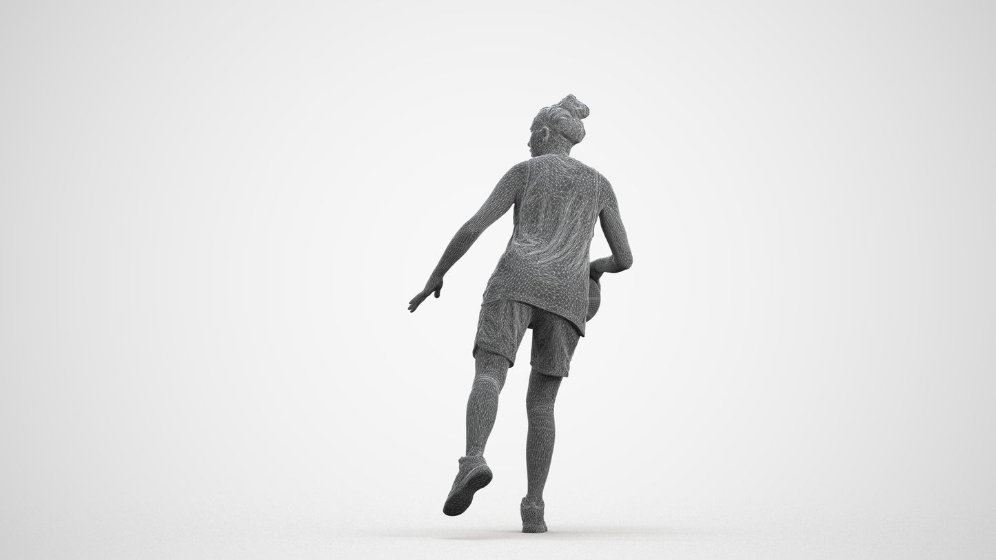 realistic 3D people woman sport, render-ready for V-Ray and Corona, FBX OBJ, wireframe front view