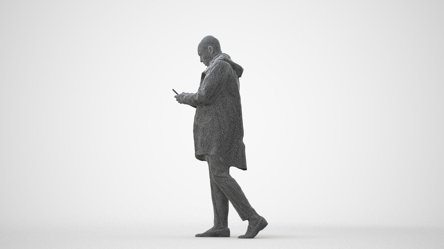 3D people model man business, scanned human for 3ds Max rendering, square thumbnail