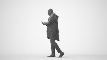3D people model man business, scanned human for 3ds Max rendering, square thumbnail