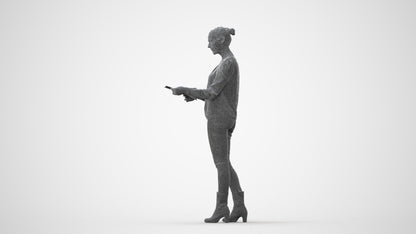3D people model woman business walking, scanned human for 3ds Max rendering, square thumbnail