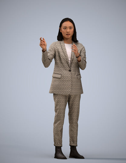 photogrammetry 3D woman business, realistic human model archviz FBX