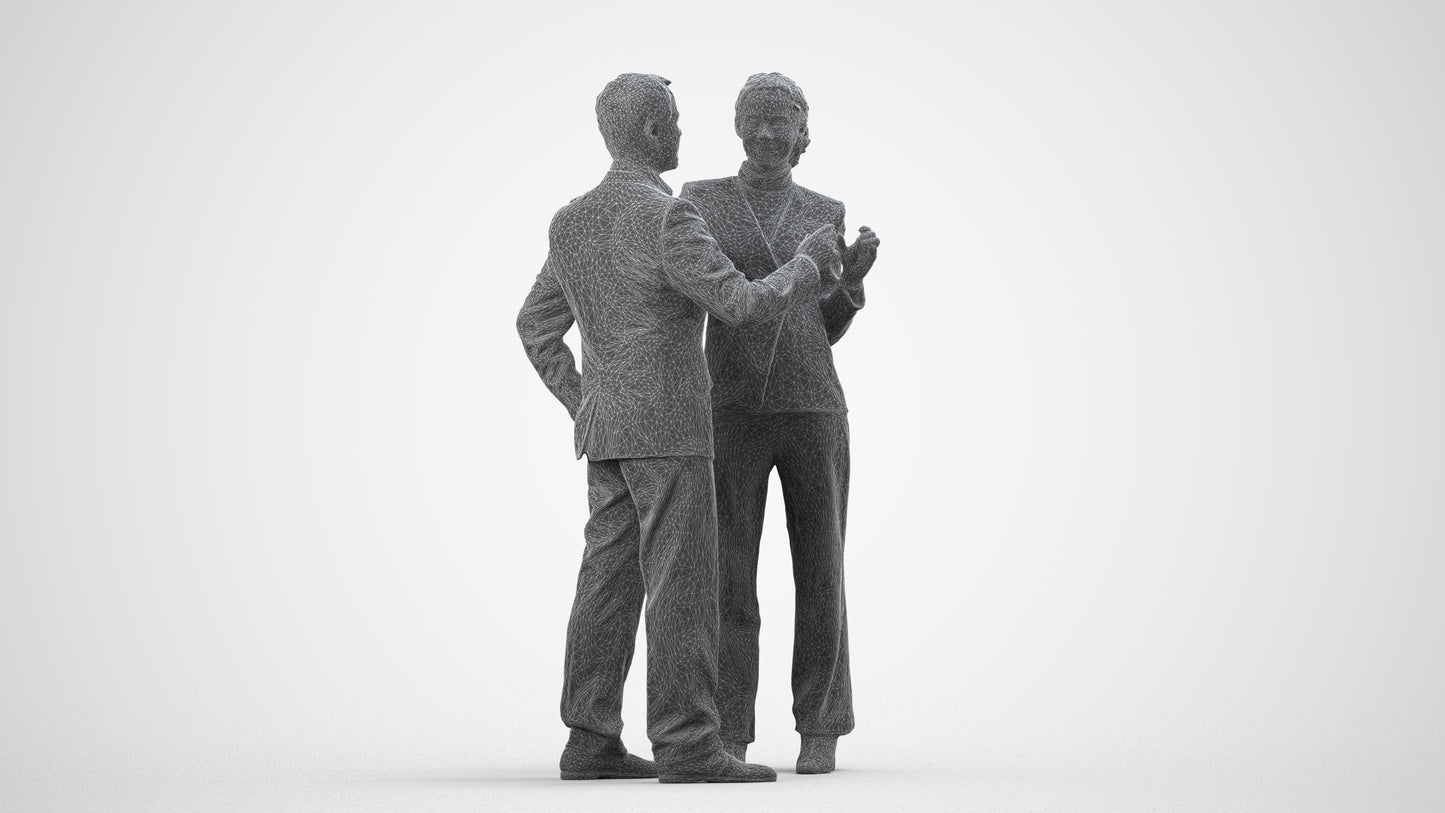 realistic 3D man business shopping, scanned archviz people for Blender and 3ds Max, wireframe side view